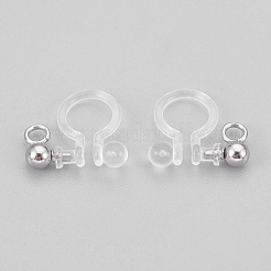 Boucles d'oreilles à clip en acier inoxydable 304 et plastique&nbsp;STAS-P208-01P