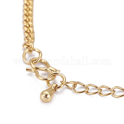 Tono dorato braccialetti di collegamento in ottone&nbsp;BJEW-L639-14A