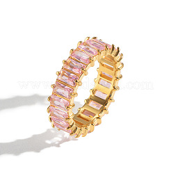 304 Edelstahl Pavé-Fingerringe mit Zirkonia für Damen&nbsp;VX2680-5