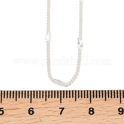 Colliers à maillons gourmette en laiton de 2 mm avec étoile&nbsp;NJEW-L012-09S