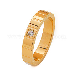 Anillos de acero inoxidable 304 y circonitas cúbicas&nbsp;FS-WG10832-05
