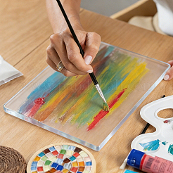 Wiederverwendbare Gel-Druckplatte aus Silikon für Kunst und Handwerk&nbsp;DRAW-WH0007-006B