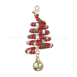 3 stücke 3 farben glas samen perlen weihnachten baum große anhänger&nbsp;PALLOY-TA00330