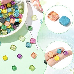 180 Stück Glitzer-Glascabochons in 12 Farben&nbsp;DIY-CJ0003-09