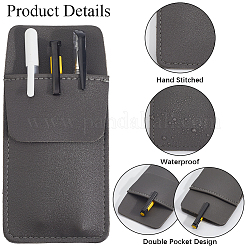 3 Stück 3 Farben rechteckige Stifttasche aus Leder&nbsp;DIY-CL0002-23
