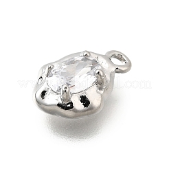 Breloques en laiton avec zircone cubique de micro pave&nbsp;KK-Q097-02P