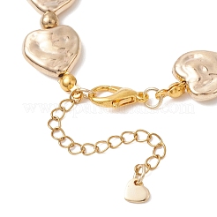 Herzförmige CCB-Kunststoffperlenarmbänder&nbsp;BJEW-JB13008-01