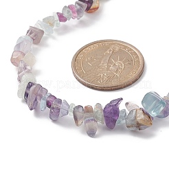 Chips de fluorita naturales Collares de abalorioss&nbsp;NJEW-JN04275-06