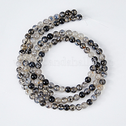 2 Strang natürliche Drachenadern Achat Perlenstränge&nbsp;G-FH0002-36B