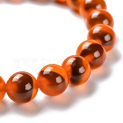 Bracelets extensibles unisexes en sucre naturel coeur agate&nbsp;BJEW-K097-01A-03