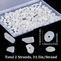 2 Strang natürliche Regenbogen-Mondstein-Chip-Perlenstränge&nbsp;G-SC0002-51