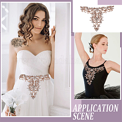 1 accessorio ornamentale in strass in lega&nbsp;DIY-FG0008-10