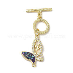 Fermagli a ginocchiera in zircone chiaro micro pavè di ottone&nbsp;KK-K385-005G
