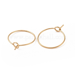 Orecchini a cerchio in acciaio inossidabile chirurgico 316l con placcatura ionica (ip)&nbsp;STAS-D164-03G