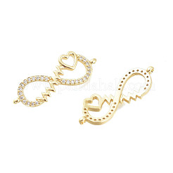 Laiton micro pavé clair zircone cubique liens&nbsp;KK-M215-01G