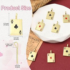 8 pz 4 stili di pendenti in ottone placcato con zirconia cubica&nbsp;KK-CJ0004-48
