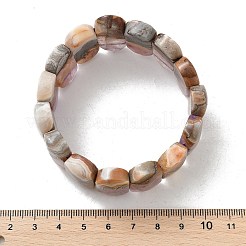 Ovale Stretch-Armbänder aus natürlichem Amethyst-Achat für Frauen und Männer&nbsp;BJEW-C097-04A