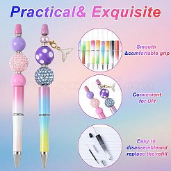 10 stylo à bille en plastique ABS et fer&nbsp;AJEW-FS0001-41F