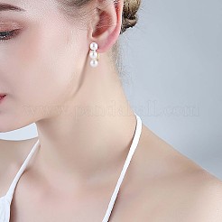 Creolen mit drei Muschelperlen und Perlen&nbsp;JE1001A