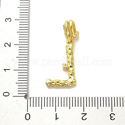 Dijes colgantes europeos de circonio cúbico micro pavé de latón chapado en estante&nbsp;KK-L210-015G-L