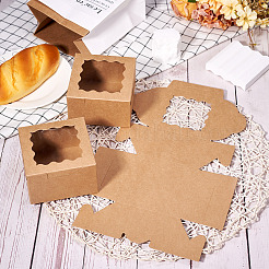 Scatole quadrate per biscotti in carta con finestra quadrata trasparente con bordo in pizzo&nbsp;CON-TAC0001-12A-02