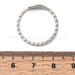 Anelli da donna in acciaio inossidabile 304 con micro pavé di zirconi cubici&nbsp;RJEW-A104-02P