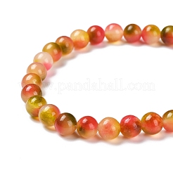 Facettierte rondellgefärbte naturweiße Jade-Perlenstränge&nbsp;LS-G-D073-01A