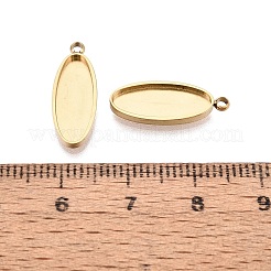 Composant de cabochon de pendentif en acier inoxydable 304&nbsp;STAS-Q113-25B-G