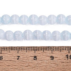 Colliers de perles en verre imitation œil de chat&nbsp;GLAA-N074-03A-01
