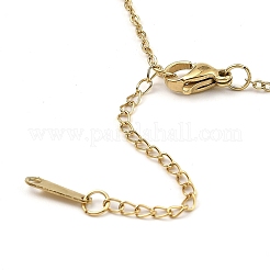 Löwen-Halsketten mit Anhänger aus hellgoldenem Messing mit Mikropavé-Kubikzirkonia&nbsp;NJEW-E105-17KCG