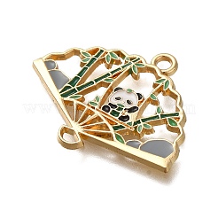 Pendentifs en alliage émaillé à thème panda avec placage en rack&nbsp;ENAM-S021-08G-A