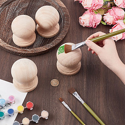 Décorations en forme de boule de bois&nbsp;WOOD-WH0124-157