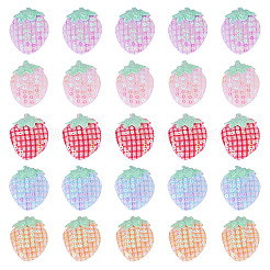 50 pieza de accesorios de adorno de tela de fresa de 5 colores&nbsp;PATC-TA0001-44