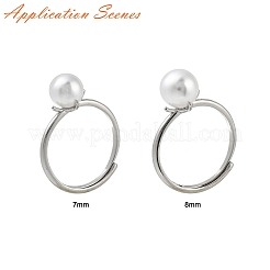 Anillos de latón planos y redondos ajustables&nbsp;LS-KK-G527-01B-P