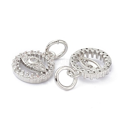 Breloques en laiton avec zircone cubique&nbsp;ZIRC-C022-11P