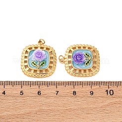 304 Edelstahl-Emaille-Anhänger&nbsp;STAS-U061-47G-01