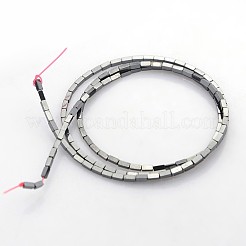 Ematite sintetico non magnetico placca perline cuboide fili&nbsp;G-J213B-02