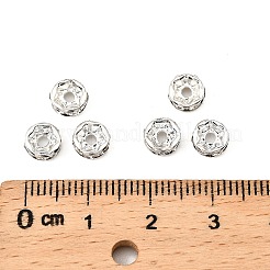 Perles séparateurs en laiton avec strass&nbsp;X-RB-A014-Z6mm-01S