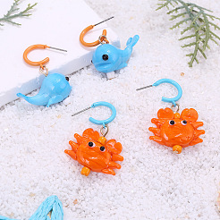 Boucles d'oreilles pendantes en alliage filé à la flamme pour femmes&nbsp;WGC9781-01