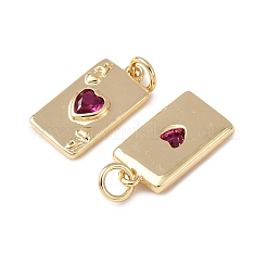 Ottone con pendenti a zirconi&nbsp;KK-C143-42G-01
