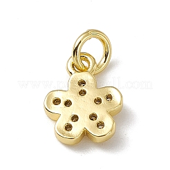 Breloques en laiton avec zircone cubique de micro pave&nbsp;ZIRC-F132-71G