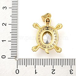 Charms de circonita cúbica micro pavé de latón bañado en forma de rejilla de tortuga&nbsp;KK-G513-78A-05G