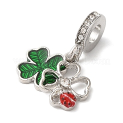 Zahnstangenüberzuglegierungs-Kristallrhinestone-europäische baumelnde Charme&nbsp;PALLOY-S189-26P