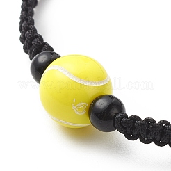 Braccialetto di perline intrecciate in acrilico&nbsp;BJEW-JB08552-03