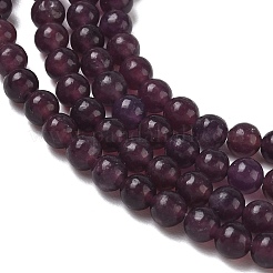 Fili di perle di pietra mica naturale di lepidolite / viola&nbsp;LS-G-D0020-15-4mm