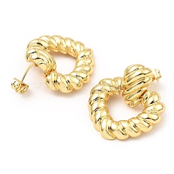 Aretes colgantes de latón chapado en rejilla&nbsp;EJEW-M223-14G