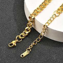 Collares de cadena de eslabones cubanos de acero inoxidable 304 para mujeres y hombres.&nbsp;NJEW-G161-02G