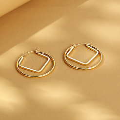 Pendientes de aro de acero inoxidable 304&nbsp;WG456FB-01