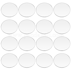 Fingerinspire 30 pz cerchio trasparente, taglieri riutilizzabili per la visualizzazione, rotondo e piatto, bianco fantasma, 49.5x2mm