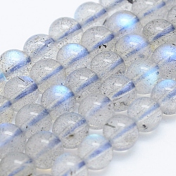 Chapelets de perles en labradorite naturelle , ronde, 5mm, Trou: 1mm, Environ 84 pcs/chapelet, 15.7 pouce (40 cm)
